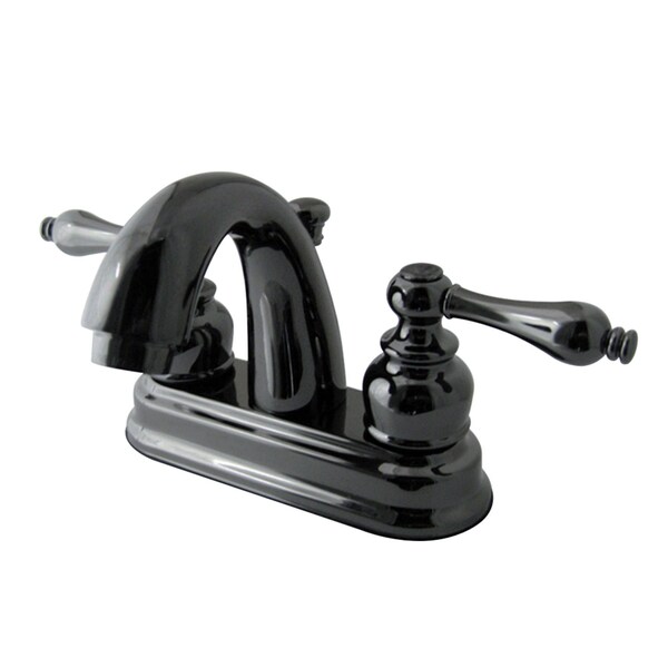 NB5610AL 4" Centerset Bathroom Faucet, Black Stainless Steel